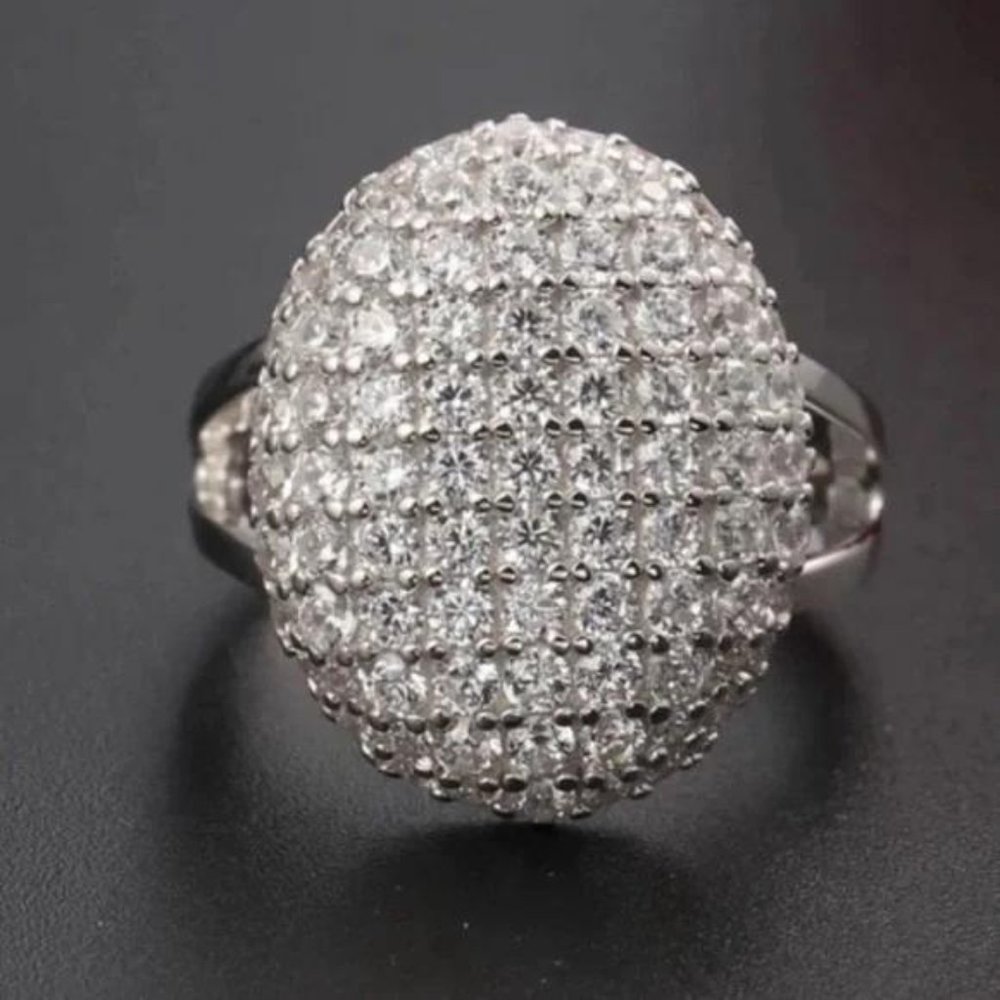 NEW BELLA 925 STERLING SILVER DIAMOND RING, CUTE RING, SHINY RING. - Picture 6 of 7